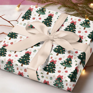 Papel de embrulho Árvores de Natal
