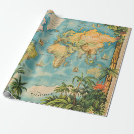 Papel de embrulho - Atlas Vintage