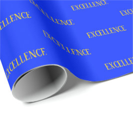 Papel de embrulho azul amarelo dourado elegante ex