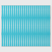 Papel de embrulho azul aqua com bolinhas brancas