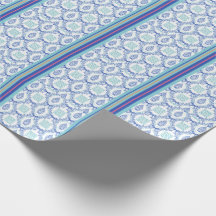 Papel de embrulho azul aqua com jarra de gengibre 