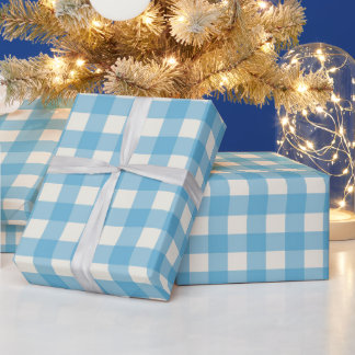 Papel de embrulho Azul e Creme Rustic Farmhouse