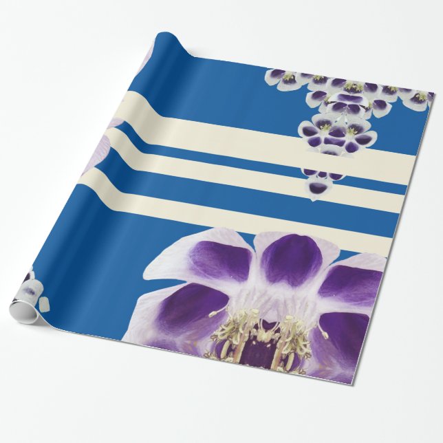 Papel de embrulho azul e roxo elegante (Desenrolado)
