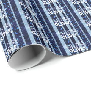 Papel de embrulho azul-esbranquiçado