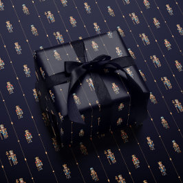 Papel de embrulho azul marinho clássico de quebra-