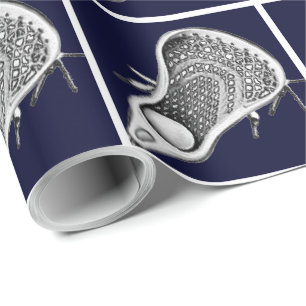 Papel de embrulho azul marinho Esportes Lacrosse