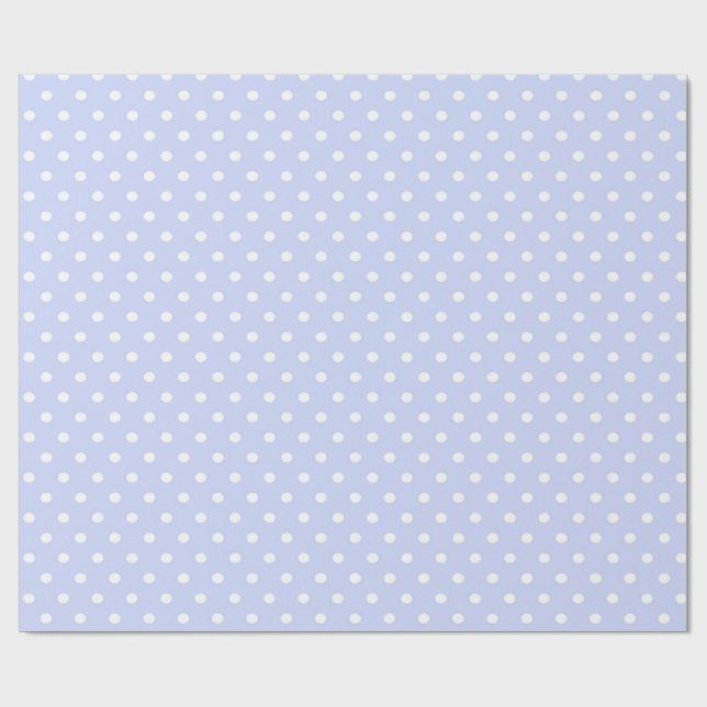 Papel de embrulho Azul Suave com Pontos Brancos (Aberto)
