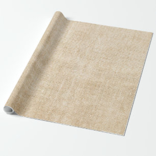 Papel de embrulho Bege Caqui Rústico de aniagem