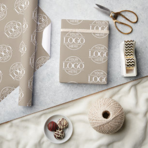 Papel de embrulho bege taupe neutro promocional co