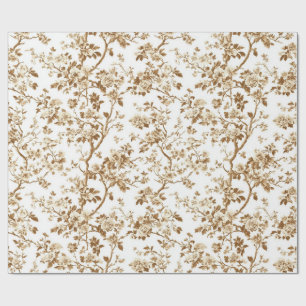 Papel de embrulho Beige Chinoiserie Florescente Ra