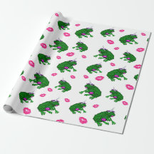 Papel de embrulho Beijos da Senhora Sapo