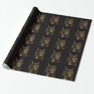 Papel de embrulho Black 4 Luxe Coruja Golden Eye