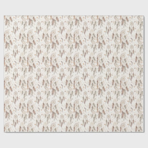 Papel de embrulho Boho Dream Catcher Pena Etérea