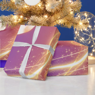 Papel de embrulho Borboleta Sonhadora Luz Dourada