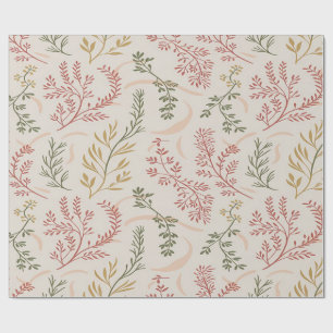 Papel de Embrulho Botânico de Flores Silvestres Mi