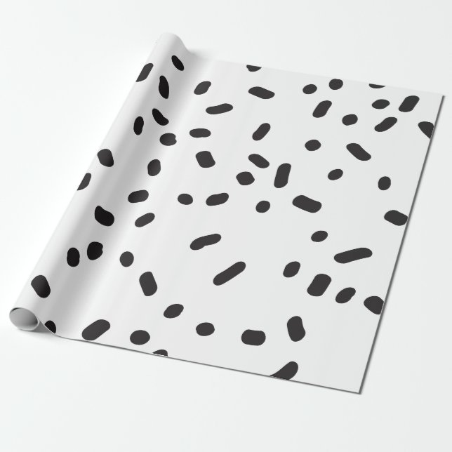 Papel de embrulho branco e preto elegante (Desenrolado)