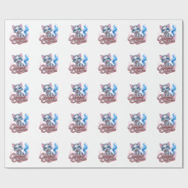 Papel de embrulho brilhante CHROME KITTEN