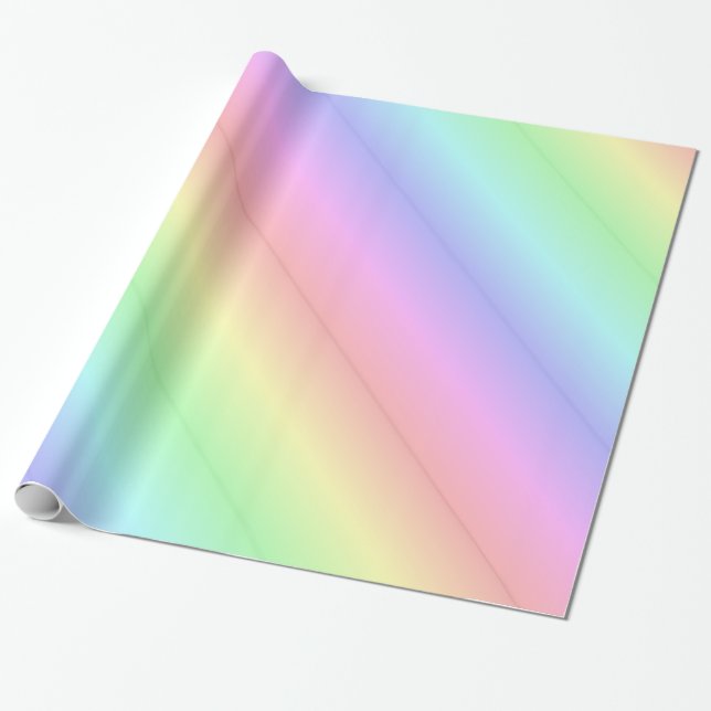 Papel de embrulho brilhante, Colorido Pastel (Desenrolado)