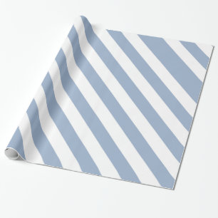 Papel de embrulho brilhante listra azul e branco