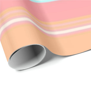 Papel de embrulho brilhante listra pastel