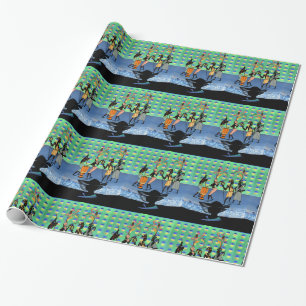 Papel de embrulho brilhante, mulheres africanas