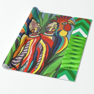 Papel de embrulho brilhante, Mulheres africanas Pa