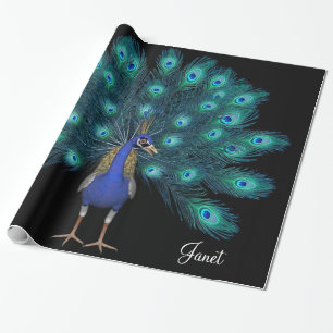 Papel de embrulho brilhante, Pavão