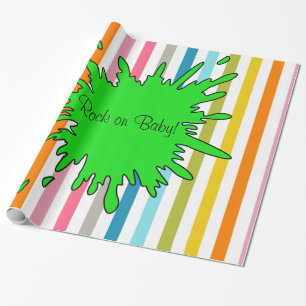 Papel de embrulho brilhante, Rocks Rock on Baby! L