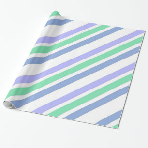 Papel de embrulho brilhante roxo verde listrado