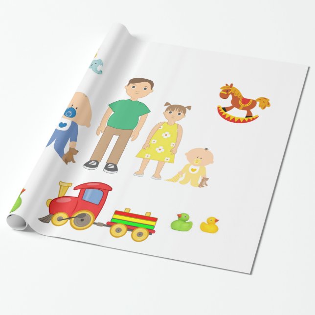 Papel de embrulho brilhante, Serviços de cuidados  (Desenrolado)