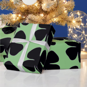 Papel de embrulho brilhante verde preto