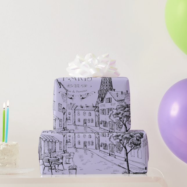 Papel de embrulho Cafe Paris (Presentes para festas)