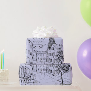 Papel de embrulho Cafe Paris