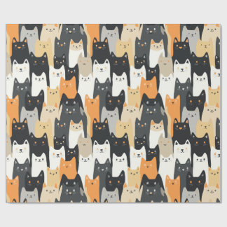 Papel de embrulho camuflado de gatinho