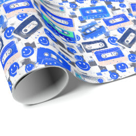 Papel de embrulho cassete dos anos 90 e carinha so