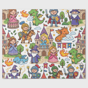 Papel de embrulho Castelo do Cavaleiro Dragão – Pa