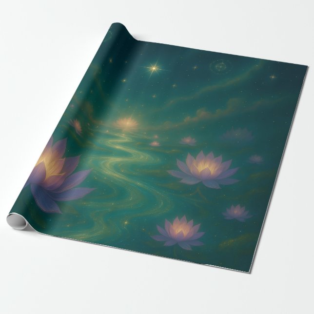 Papel de embrulho Celestial Lotus (Desenrolado)