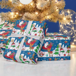 Papel de embrulho Cena de neve de Natal