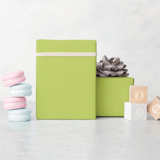 Papel de embrulho Chartreuse macio e moderno (Chá de bebê)