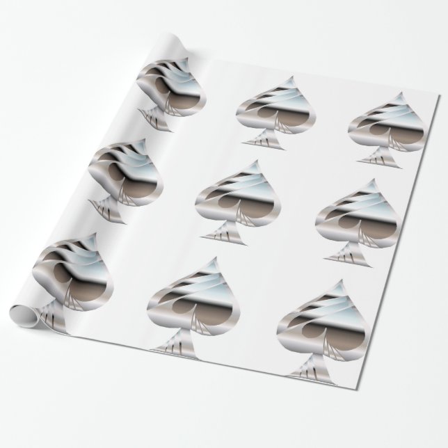 Papel de embrulho Chrome Spades (Desenrolado)