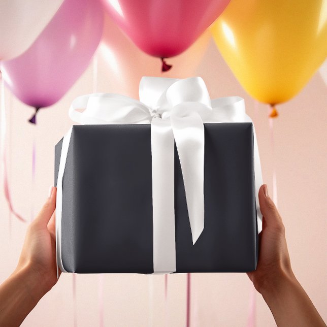 Papel de embrulho cinza azulado escuro atemporal (Criador carregado)