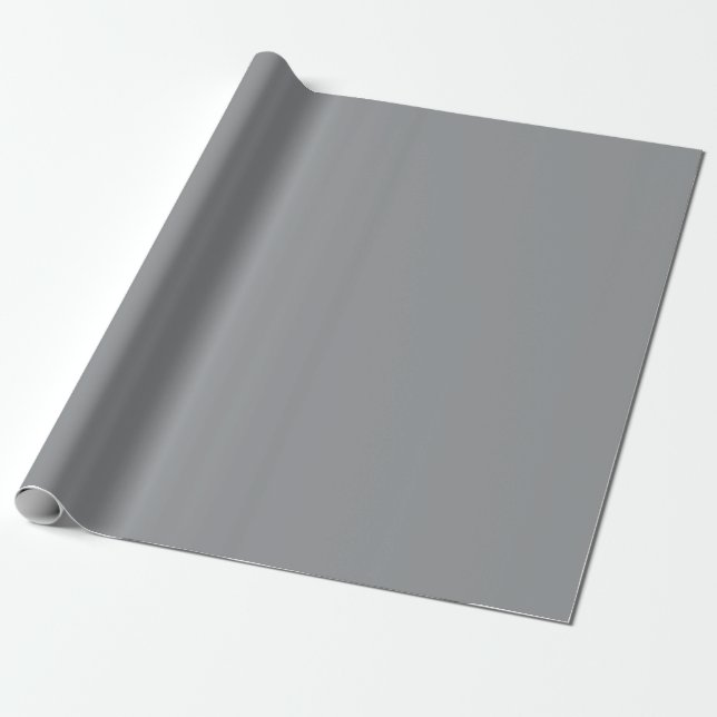 Papel de embrulho cinza liso cor sólida (Desenrolado)