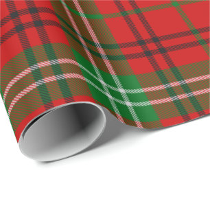 Papel de embrulho Clan Morrison Tartan Vermelho