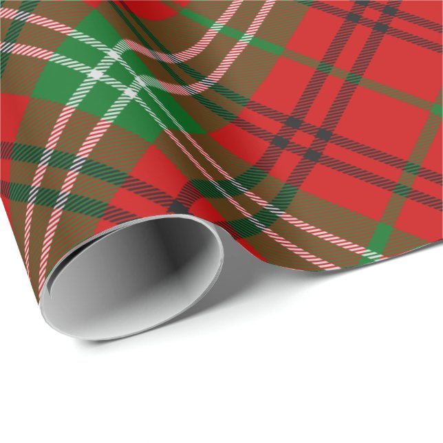 Papel de embrulho Clan Morrison Tartan Vermelho (Ponta do rolo)