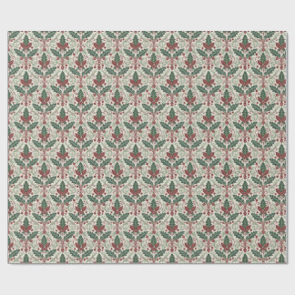 Papel de embrulho Classic Holly Damask
