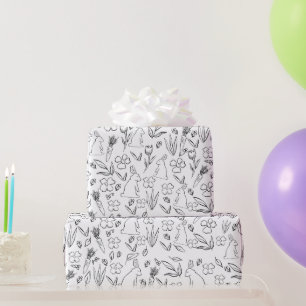 Papel de embrulho Coelho da floresta e cenoura