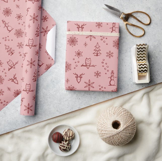 Papel de embrulho Coisas de Inverno - Rose + Ruby (Artesanato)