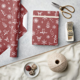 Papel de Embrulho Coisas de Inverno - Rubi + Neve