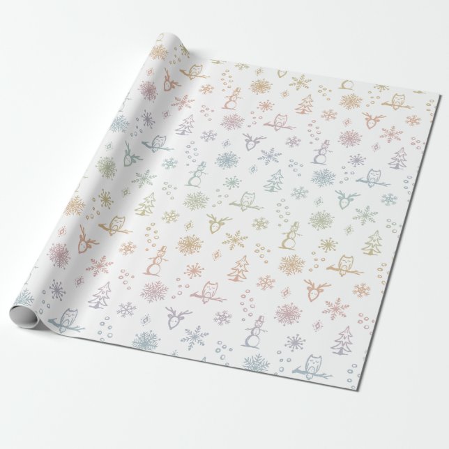 Papel de embrulho Coisas de Inverno - Sorvete de A (Desenrolado)
