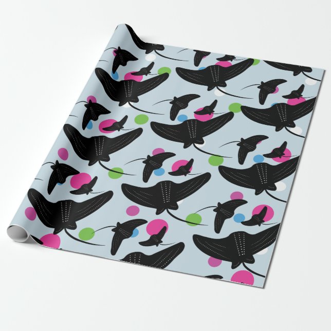 Papel de embrulho colorido Party Stingray (Desenrolado)